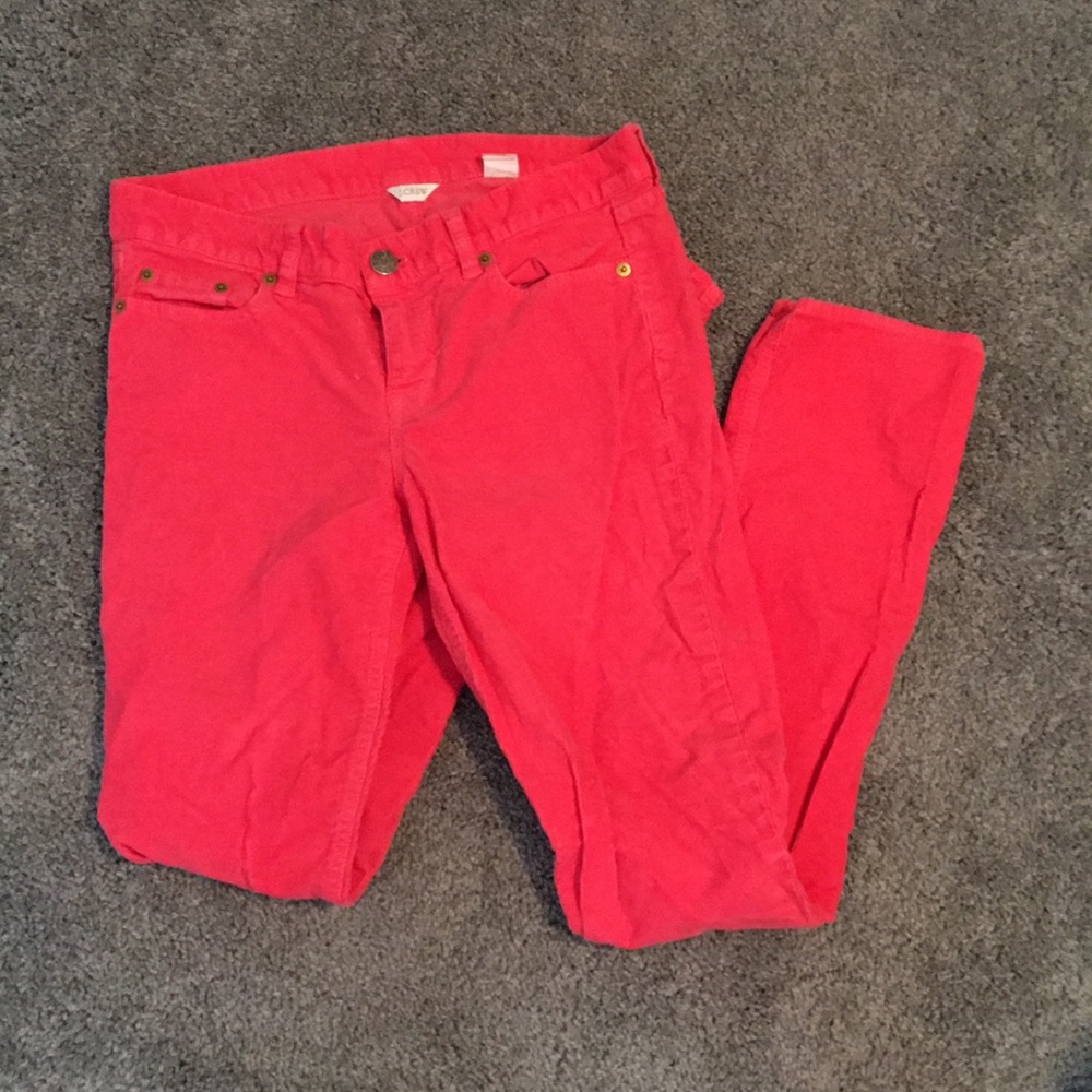 J. Crew Skinny Corduroy Pants - Salmon Color